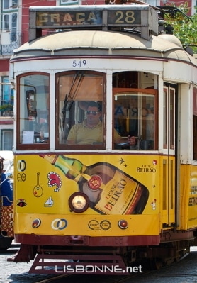 trajet tramway 28 lisbonne